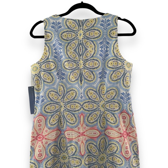 NWT London Times Multicolor Floral Mini Sleeveless Sundress Artsy Stretch Size 8 - Picture 5 of 10